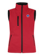 South Bend Cubs Clique Equinox Insulated Womens Softshell Vest Red Mannequin