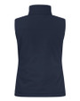 Jacksonville Jumbo Shrimp Clique Equinox Insulated Womens Softshell Vest Dark Navy Mannequin Back
