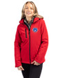 South Bend Cubs Clique Equinox Insulated Womens Softshell Jacket Red Front