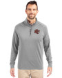 Sacramento River Cats Cutter & Buck Adapt Eco Knit Stretch Recycled Mens Quarter Zip Pullover Polished Medium Gray Front
