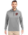 Portland Sea Dogs Cutter & Buck Adapt Eco Knit Stretch Recycled Mens Quarter Zip Pullover Polished Medium Gray Front