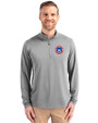 South Bend Cubs Cutter & Buck Virtue Eco Pique Recycled Quarter Zip Mens Pullover Polished Medium Gray Front