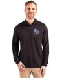 New Hampshire Fisher Cats Cutter & Buck Virtue Recycled Featherlight Pique Mens Quarter Zip Pullover Black Front