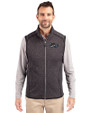 Rocket City Trash Pandas Cutter & Buck Mainsail Sweater-Knit Mens Full Zip Vest Charcoal Heather Front