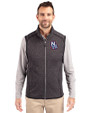 New Hampshire Fisher Cats Cutter & Buck Mainsail Sweater-Knit Mens Full Zip Vest Charcoal Heather Front