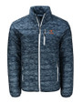 Texas Longhorns Alumni Cutter & Buck Rainier PrimaLoft® Mens Eco Insulated Full Zip Printed Puffer Jacket Dark Navy Mannequin