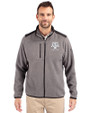 Texas A&M Aggies Alumni Cutter & Buck Cascade Eco Fleece Mens Full Zip Jacket Elemental Grey/Black Front