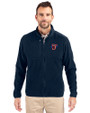 Jacksonville Jumbo Shrimp Cutter & Buck Cascade Eco Fleece Mens Full Zip Jacket Navy Blue Front
