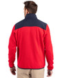 Jacksonville Jumbo Shrimp Cutter & Buck Cascade Eco Fleece Mens Full Zip Jacket Red/Navy Blue Back