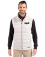 Lansing Lugnuts Cutter & Buck Evoke Hybrid Softshell Recycled Mens Full Zip Vest CONCRETE Front