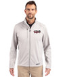 Lansing Lugnuts Cutter & Buck Evoke Softshell Recycled Full Zip Mens Jacket CONCRETE Front
