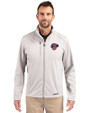 Jacksonville Jumbo Shrimp Cutter & Buck Evoke Recycled Honeycomb Fleece Mens Full Zip Jacket CONCRETE Front