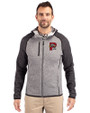 Portland Sea Dogs Cutter & Buck Mainsail Full Zip Hooded Mens Jacket Polished Heather/Charcoal Heather Front