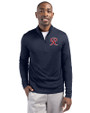 Tacoma Rainiers Clique Spin Eco Performance Half Zip Mens Pullover Dark Navy Front