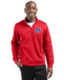 South Bend Cubs Clique Lift Eco Performance Half Zip Unisex Pullover Red Front