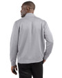 Norfolk Tides Clique Lift Eco Performance Half Zip Unisex Pullover Grey Melange Back