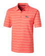 Denver Broncos Cutter & Buck Forge Epic Confidence Recycled Heathered Stripe Stretch Mens Polo College Orange Mannequin