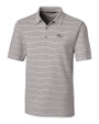 Denver Broncos Cutter & Buck Forge Epic Confidence Recycled Heathered Stripe Stretch Mens Polo Polished Medium Gray Mannequin