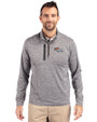 Denver Broncos Cutter & Buck Stealth Heathered Quarter Zip Mens Pullover Elemental Grey Front