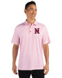 Nashville Sounds Cutter & Buck Pike Double Dot Print Stretch Mens Big and Tall Polo Cardinal Red Front