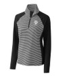 Texas A&M Aggies Alumni Cutter & Buck Forge Tonal Stripe Stretch Half Zip Womens Top Black Mannequin