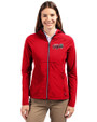 Lansing Lugnuts Cutter & Buck Adapt Eco Knit Hybrid Recycled Womens Full Zip Jacket Red Front