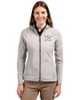 Richmond Flying Squirrels Cutter & Buck Adapt Eco Knit Hybrid Recycled Womens Full Zip Jacket Polished Medium Gray Front