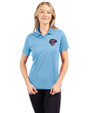 Jacksonville Jumbo Shrimp Clique Ice Pique Womens Tech Polo Light Blue Front