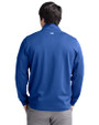 South Bend Cubs Cutter & Buck Traverse Stretch Eco Quarter Zip Mens Pullover Tour Blue Back