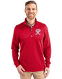 Tacoma Rainiers Cutter & Buck Traverse Stretch Eco Quarter Zip Mens Pullover Red Front