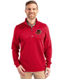 Rochester Red Wings Cutter & Buck Traverse Stretch Eco Quarter Zip Mens Pullover Red Front
