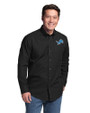 Detroit Lions Cutter & Buck Epic Easy Care Fine Twill Mens Long Sleeve Dress Shirt Black Front