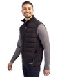 Jacksonville Jaguars Cutter & Buck Evoke Hybrid Softshell Recycled Mens Full Zip Vest Black Side