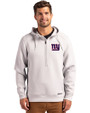 New York Giants Cutter & Buck Roam Epic Versatility Half Zip Recycled Mens Hooded Pullover Solitare Front