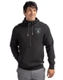 Las Vegas Raiders Cutter & Buck Roam Epic Versatility Half Zip Recycled Mens Hooded Pullover Black Front