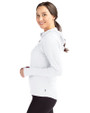 Carolina Panthers Cutter & Buck Daybreak Eco Recycled Womens Half Zip Hoodie White Side