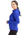 Buffalo Bills Cutter & Buck Daybreak Eco Recycled Womens Half Zip Hoodie Tour Blue Side