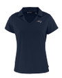 New England Patriots Cutter & Buck Daybreak Eco Recycled Womens V-neck Polo Navy Blue Mannequin