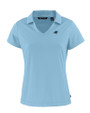 Carolina Panthers Cutter & Buck Daybreak Eco Recycled Womens V-neck Polo Atlas Light Blue Mannequin