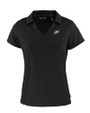 Philadelphia Eagles Cutter & Buck Daybreak Eco Recycled Womens V-neck Polo Black Mannequin