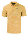 Los Angeles Chargers Cutter & Buck Forge Eco Double Stripe Stretch Recycled Mens Polo College Gold/White Mannequin