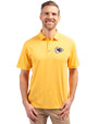 Kansas City Chiefs Cutter & Buck Forge Eco Stretch Recycled Mens Polo College Gold Heather Front