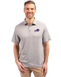 Buffalo Bills Cutter & Buck Forge Eco Stretch Recycled Mens Polo Polished Medium Gray Front