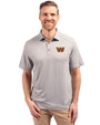 Washington Commanders Cutter & Buck Forge Eco Stretch Recycled Mens Polo Polished Medium Gray Front