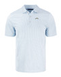 Los Angeles Chargers Cutter & Buck Pike Eco Symmetry Print Stretch Recycled Mens Polo White/Atlas Mannequin