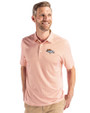 Denver Broncos Cutter & Buck Pike Eco Symmetry Print Stretch Recycled Mens Polo White/College Orange Front