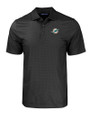 Miami Dolphins Cutter & Buck Pike Eco Tonal Geo Print Stretch Recycled Mens Polo Black Mannequin