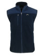 Los Angeles Chargers Cutter & Buck Cascade Eco Sherpa Mens Big and Tall Fleece Vest Navy Blue Mannequin