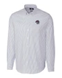 Binghamton Rumble Ponies Cutter & Buck Stretch Oxford Stripe Mens Big and Tall Long Sleeve Dress Shirt Light Blue Mannequin