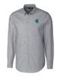 Charlotte Knights Cutter & Buck Easy Care Stretch Oxford Mens Long Sleeve Button Down Shirt Charcoal Mannequin